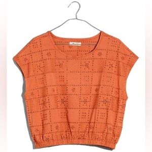madewell per se eyelet top